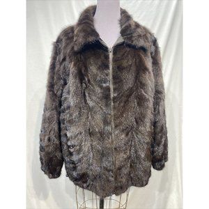 mink section bomber reversible rainwear (431)